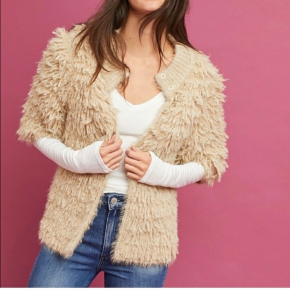 Anthropologie Sweaters - Anthro Knitted & Knotted Talah Eyelash Cardigan